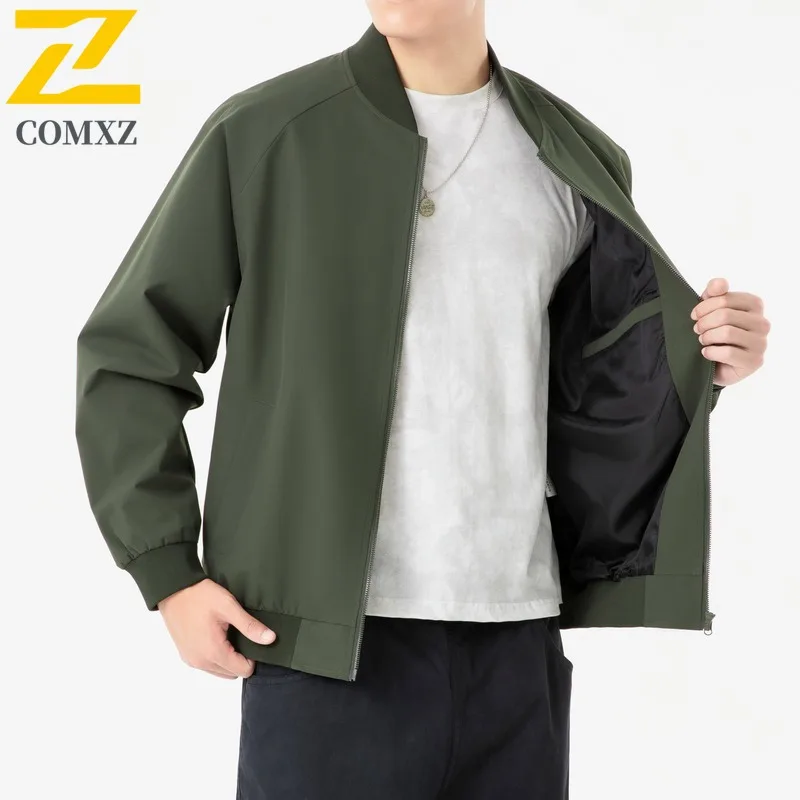 

Early Autumn Men's Baseball Jacket Trendy Lightweight Loose Fit Casual Coat Stylish Versatile Sports Office Outerwear New 2025