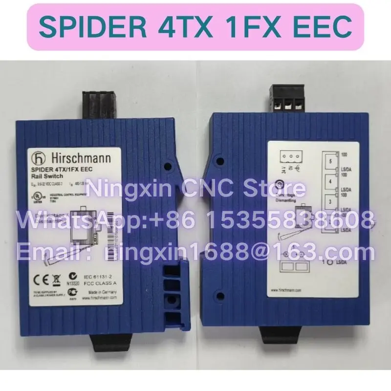 Second-hand SPIDER 4TX/1FX EEC industrial switch Functional test OK Fast delivery 4TX1FXEEC
