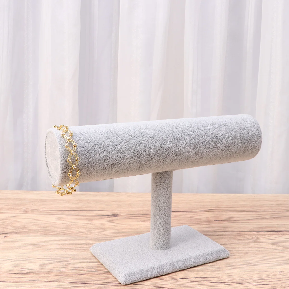 

Т-образная подставка для браслета, ювелирных изделий, часов, ожерелья, органайзер для хранения, серая, стильная, компактная стойка для демонстрации ювелирных изделий