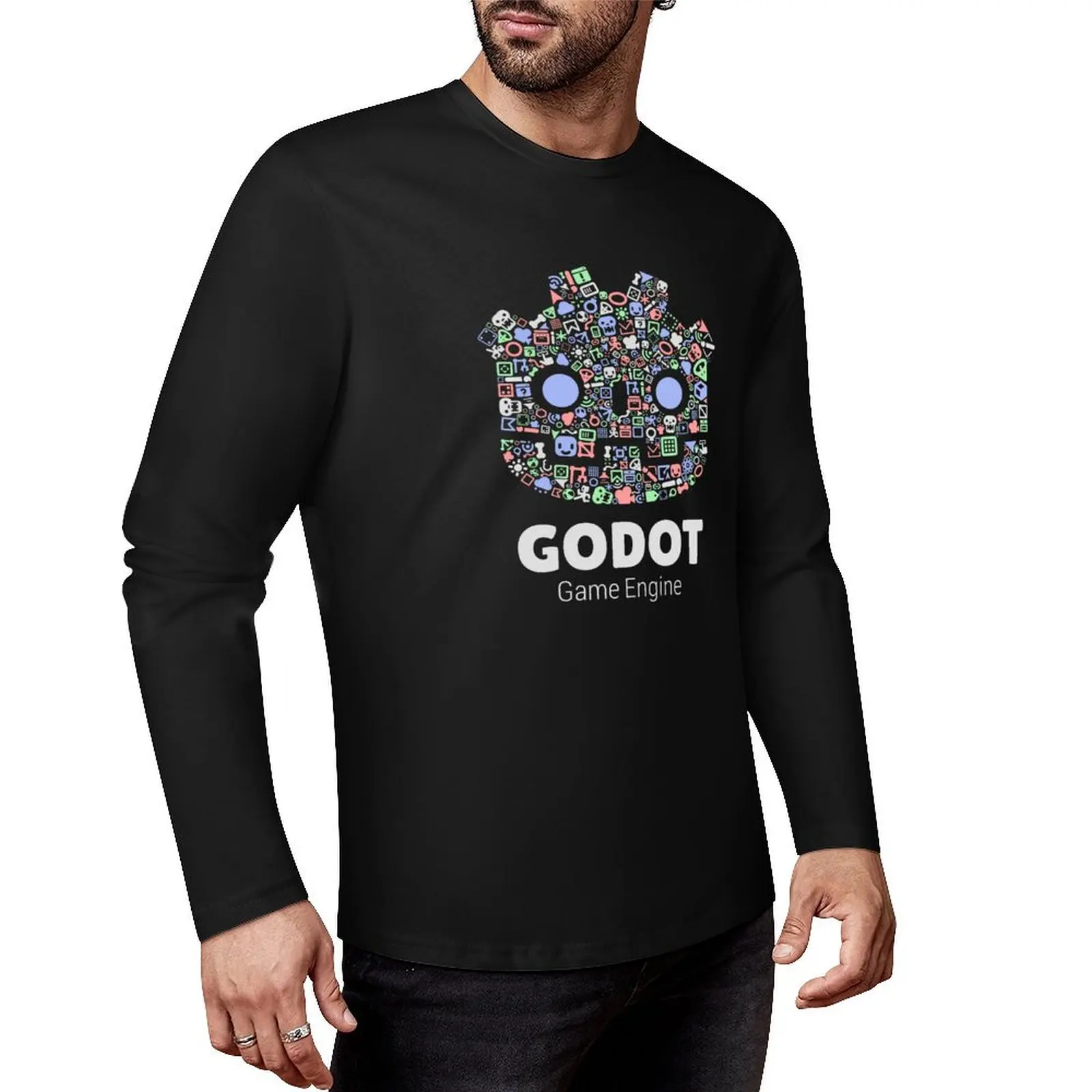 Godot - Nodes Long T-Shirt graphics t shirt sweat shirts funny t shirt quick drying t-shirt oversized t shirt men