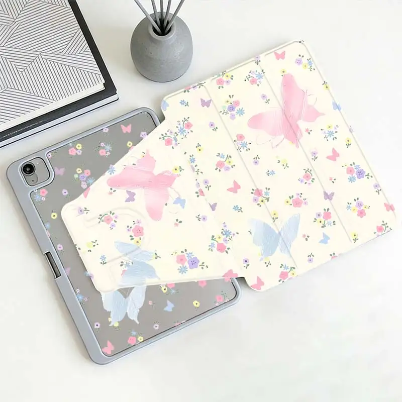 Multi-Angle 360° Rotate Acrylic Cover For iPad A16 2025 11 Air11/13 iPad 10.2 7/8/9 4/5 10.9 10th IPad Mini6 8.3 Pro 10.5 Pro11