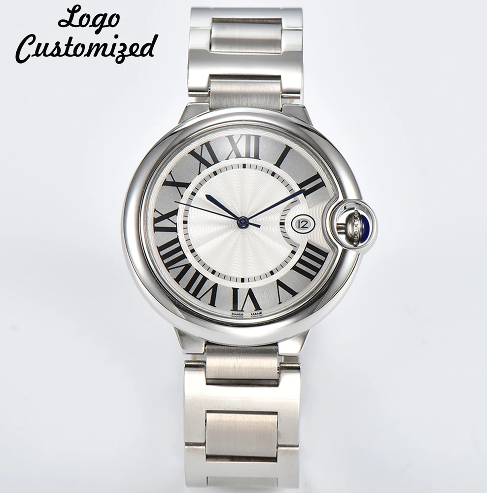 42mm Watch Japan Original Miyota 8215 Automatic Mechanical Watch Stainless Steel Sapphire Glass Case Waterproof Watch Customized