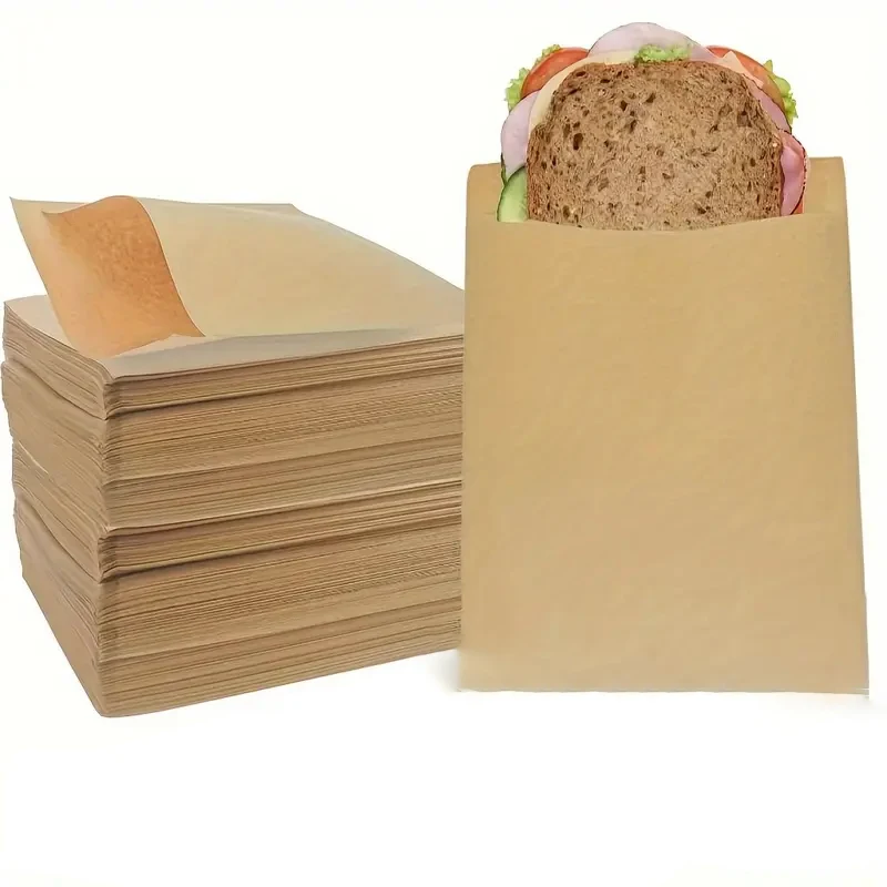 Backöl-Papier-Sandwich-Wrapper, ölbeständig, lebensmittelecht, Hamburger, Verpackung, beschichtete Fettbox, Beutel, Einweg-Papier-Backwerkzeuge