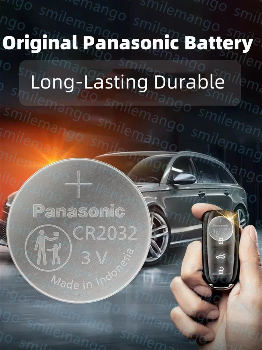 Original Panasonic 10PCS CR2032 3V Lithium Battery DL2032 BR2032 5004LC 2032 for watch, toys, car key, Calculator +screwdriver