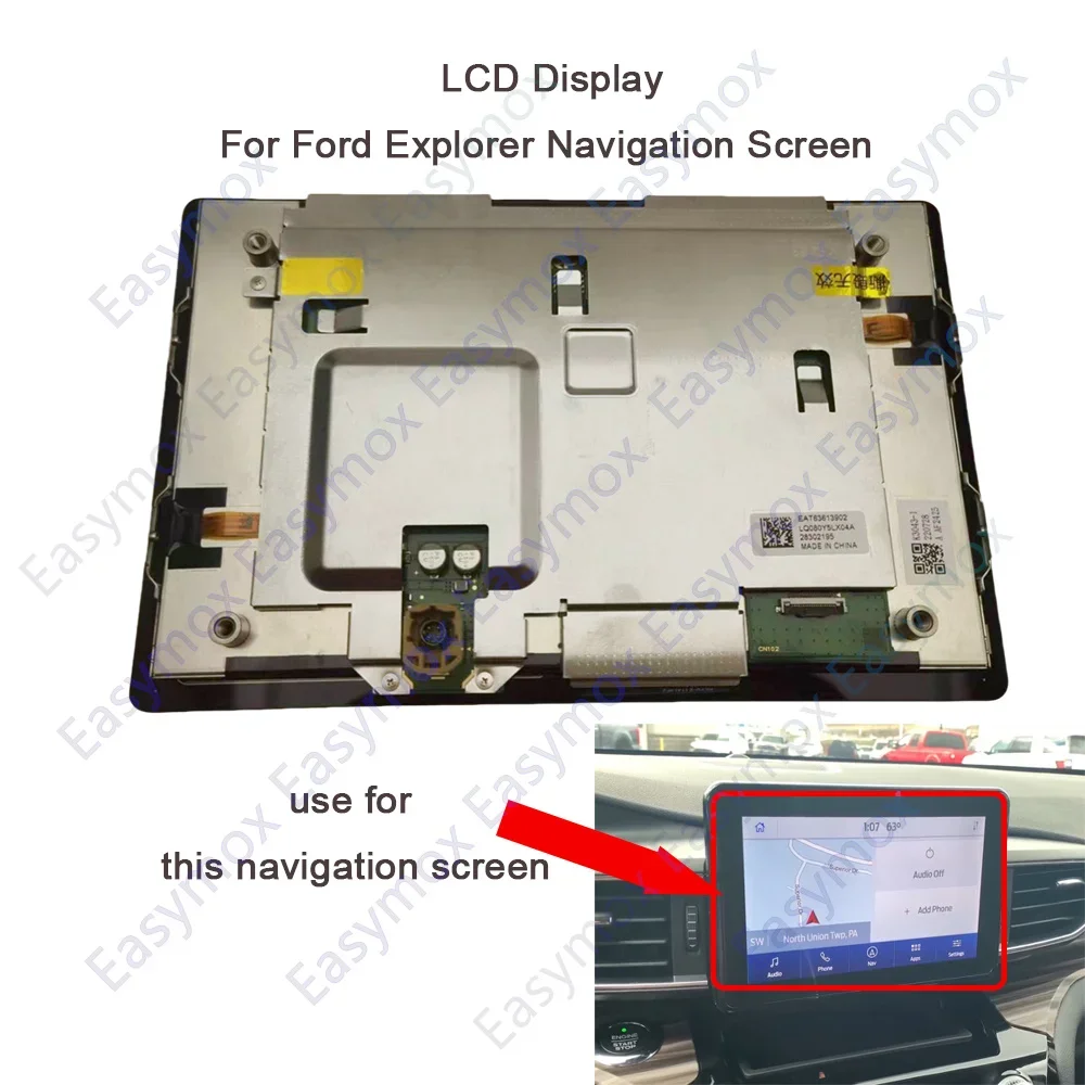 

8" Inch LCD Display With Touch Screen for Ford Explorer 2020-2023 Navigation Screen Center Console GPS Repair LB5T18B955FC