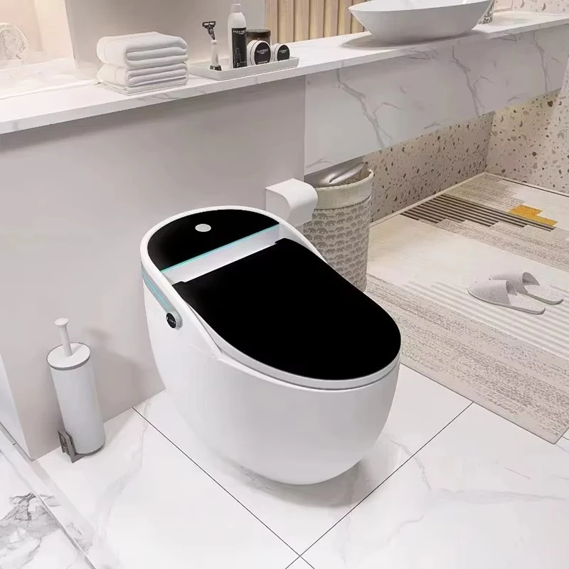New Design Floor Mounted Black Ceramic Intelligent Wc Bidet Remote Automatic Flush Smart Toilets