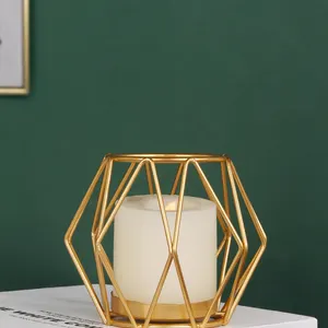 Nordic Gold Iron Candlestick, Creative House Model Room Empty Line Decoration, Romantic Atmosphere, 1 12 MAIN SALES CUNCHER - №8
