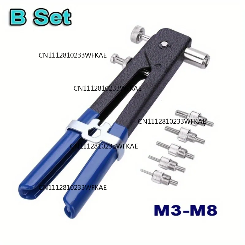 150pcs Rivet Nuts Gun Mandrel Kit M3/M4/M5/M6/M8 or Nut Rivet Mandrels Repairtool Rivetgun Flatheadscrew Pop Nut Rivet Gun Set
