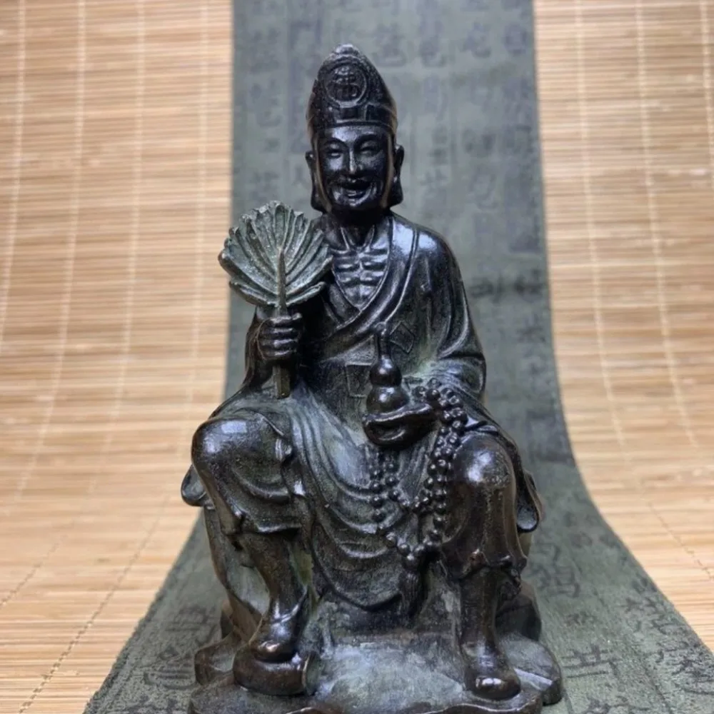 Statue of The Living Buddha Ji Gong, The Dragon-Subduing Arhat, and Monk Daoji—Home Decor Table Ornament