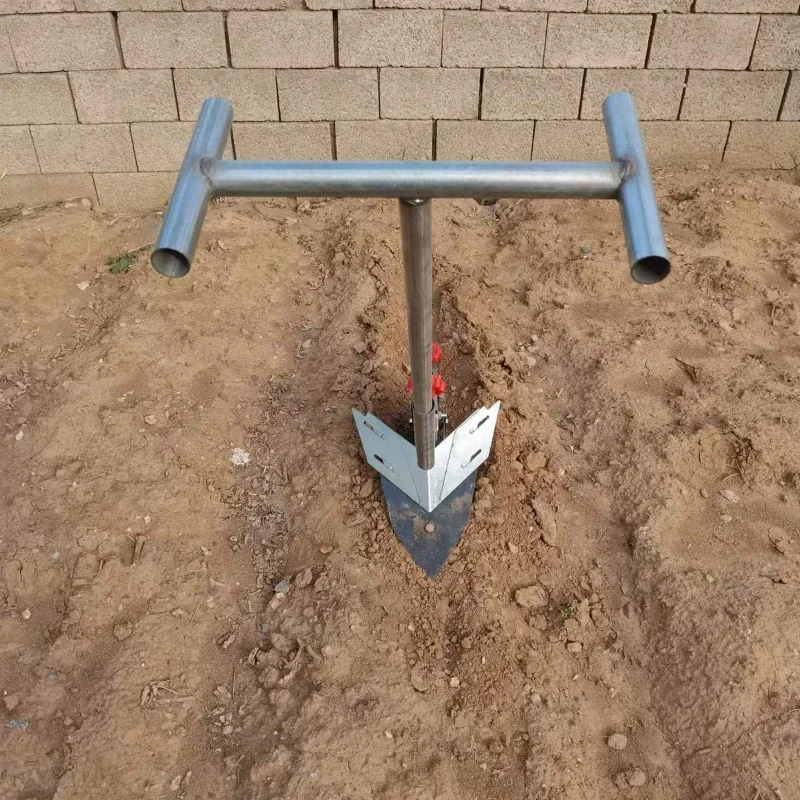 Hand-pulled plow, human-powered micro-tiller, hand-fished plow, single-person trenching plow ridge artifact