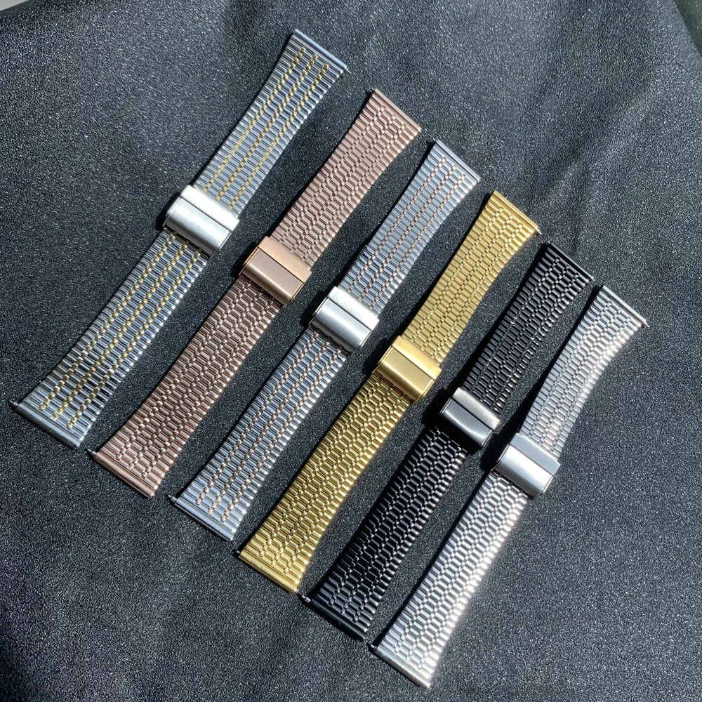 سوار معدني من الفولاذ المقاوم للصدأ لساعة سامسونج جالاكسي 6 5 4 كلاسيكي 5 برو 40 مللي متر 44 مللي متر سوار لهواوي GT3 GT 2 Pro حزام 22 20 مللي متر
