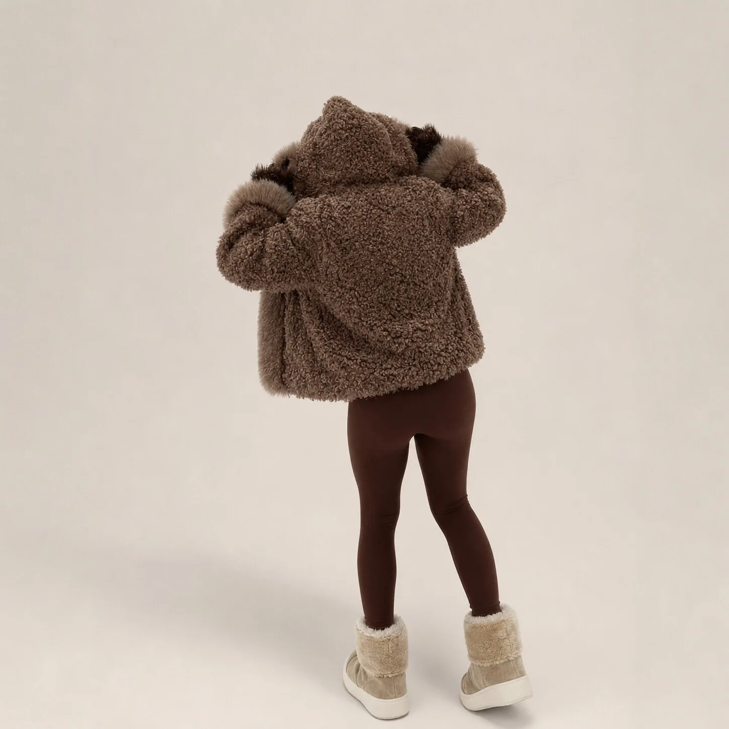Women Faux Fur Coats Jackets Hooded Short Coat Thick Warm Y2k Streetwear Jacket Elegant Work Outerwear Casual Autumn Winter