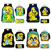 Mochila infantil de dibujos animados con bolsillo frontal, bolsas de almuerzo Mike-Crack para videojuegos, bolsas de lápices para edades de 5 a 10 años, mochilas escolares para niños y niñas