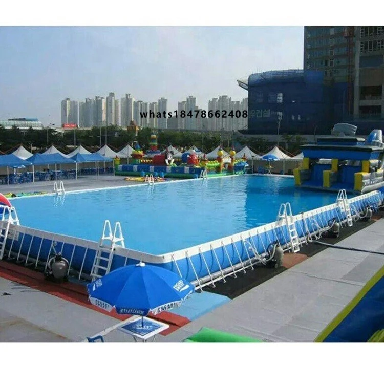 Portable Adult Outdoor Large PVC Rectangular Kids Metal Steel Frame Swimming Frame Pool Equipment