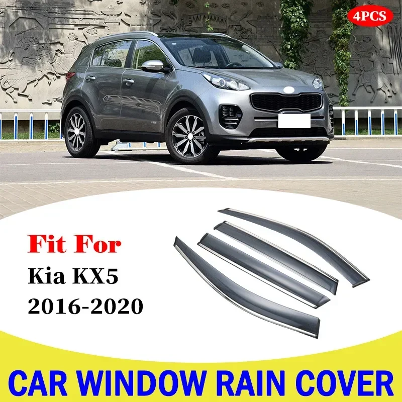 

For Kia KX5 2016-2020 Car Window Rain Shield Visor Guards Protector Sun Wind Deflector Awning Shade Cover Car Accessories