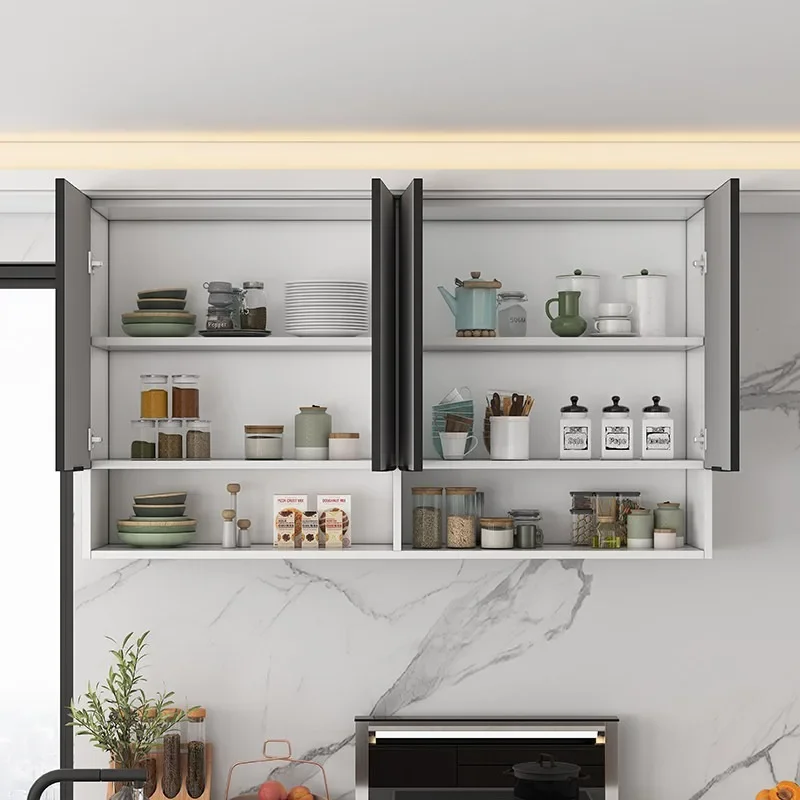 Package installation Solid wood kitchen hanging cabinet Wall closet Wall locker Bathroom Balcony Wall hanging storage cabinet Cl