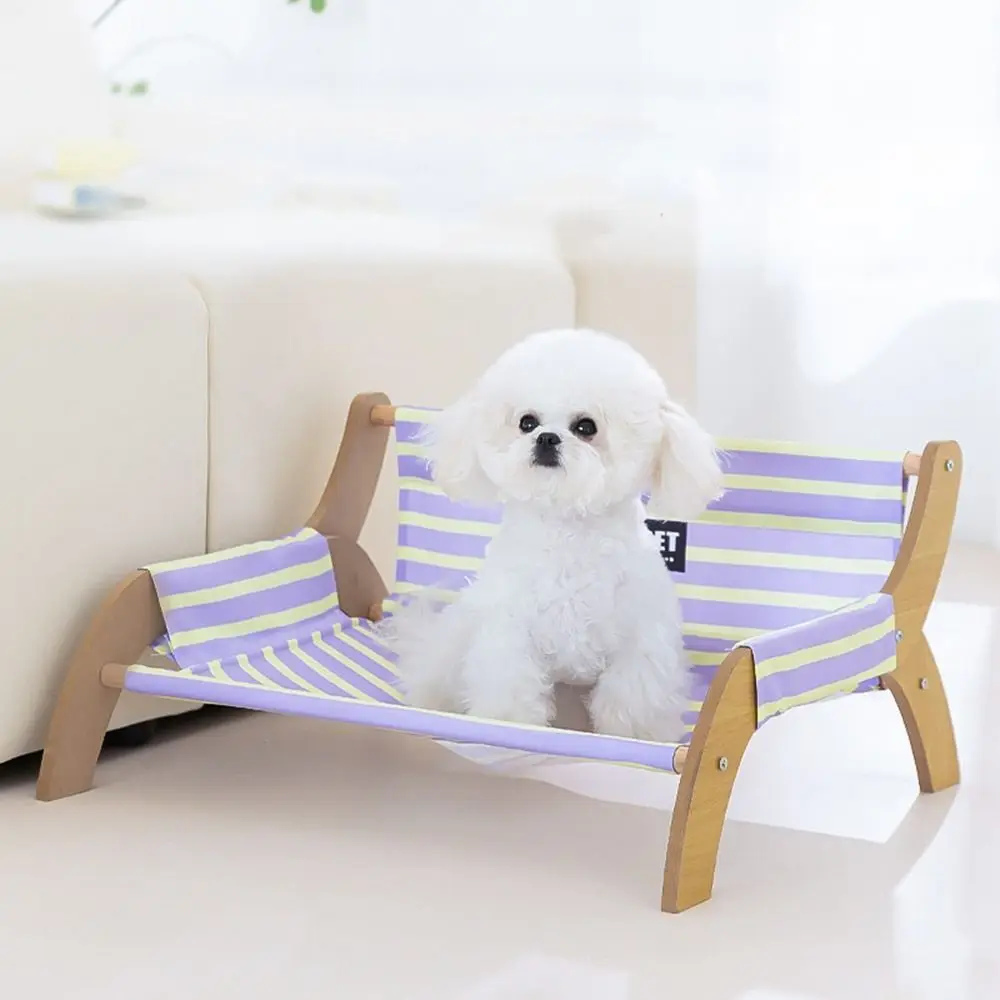 

Fashion Wear-resistant Pet Sofa Damp-proof Breathable Cat Stripe Recliner Detachable Pet Cozy Chair for Home