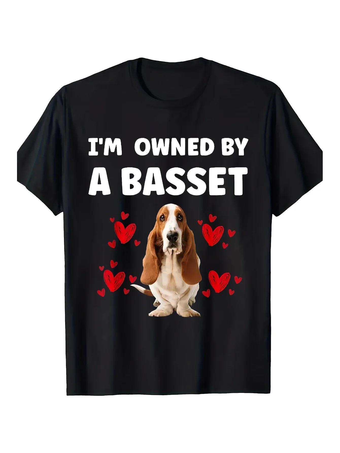 1pc, Hot Dog Dog Owner Men's T-shirt, Short Sleeves, Cartoon Pattern, Suitable for Dog Lovers
