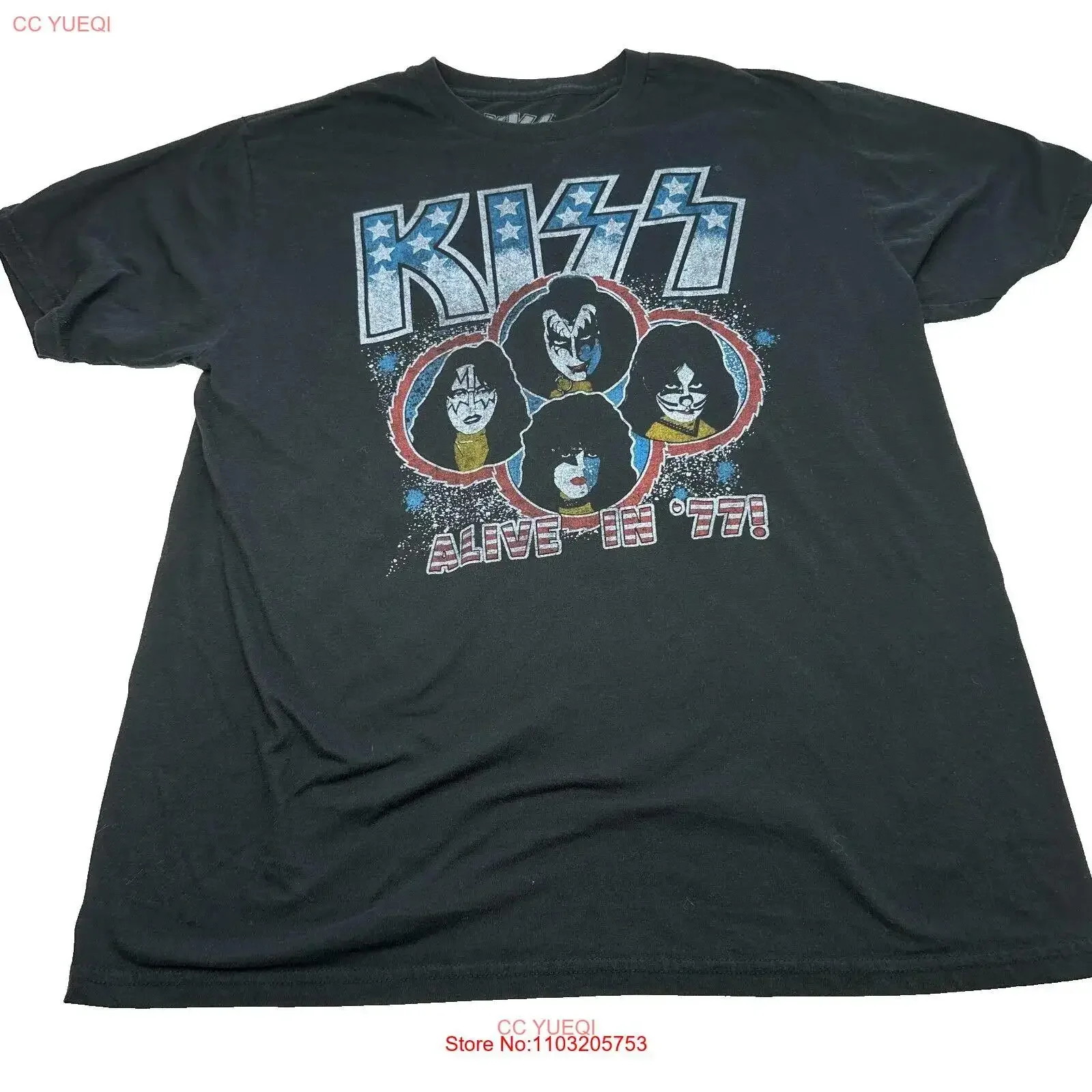 

Мужская футболка с принтом Kiss, круглый вырез, размер X, большой размер, Мексика, винтажная стираная дышащая уличная одежда с рисунком, удобная унисекс