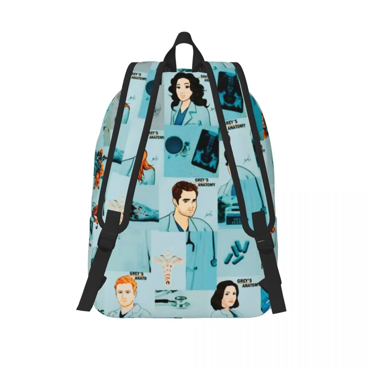 Grey's Anatomy Tv Show Cartoon Backpack for Men Women Fashion High School Business Daypack College Canvas Bags Lightweight