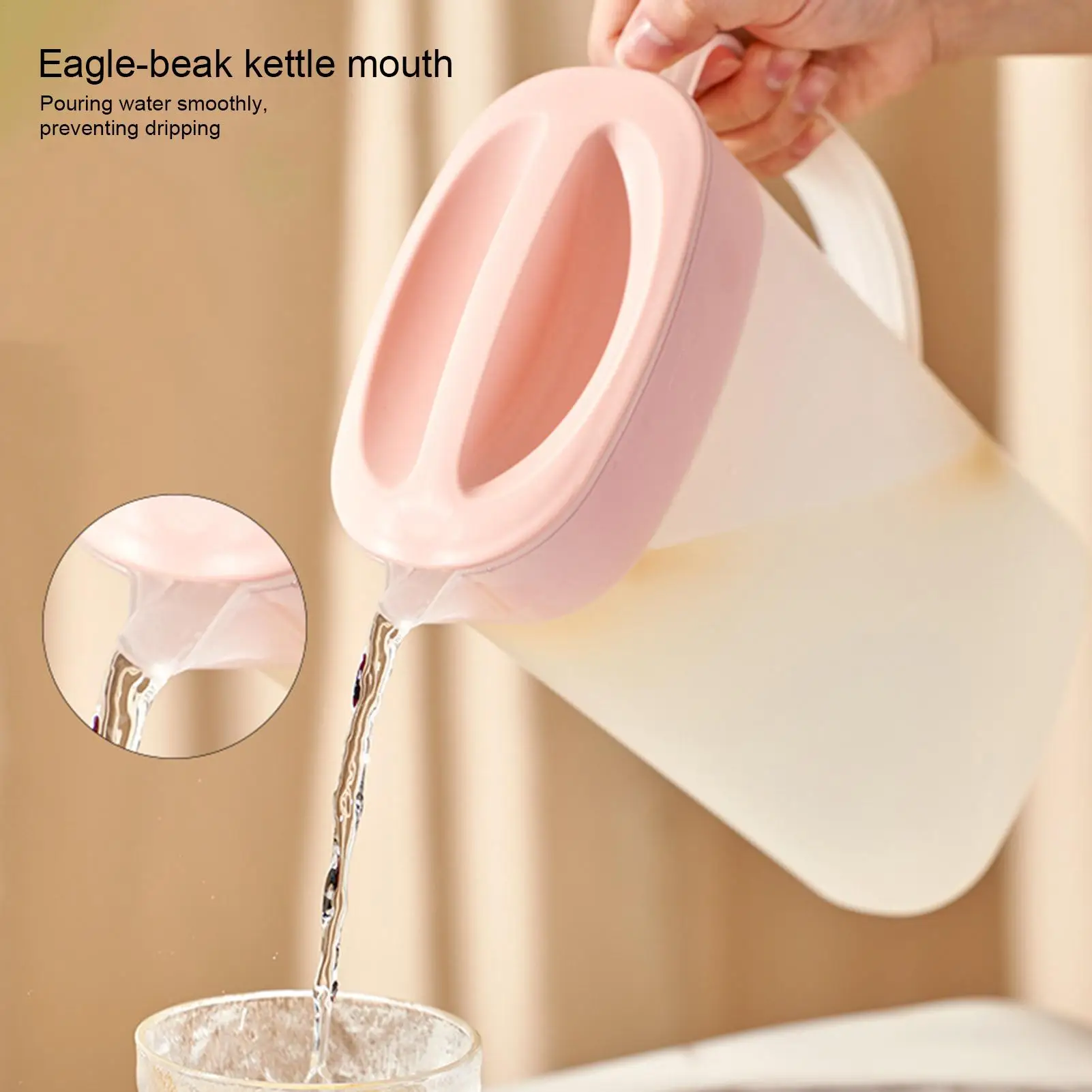 Jarra de Agua con Tapa de 2500 ml, Contenedor de Agua para Té, Jarra para Limonada, Resistente al Calor y al Frío, Jarra para Refrigerador, Jarra para Leche de Soya