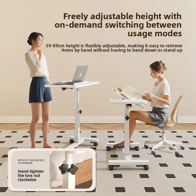 Movable Height Adjustable Bedside Desk Study Sofa Side Table Living Room Bedroom Home Office Gaming Desk Office Table Mesas