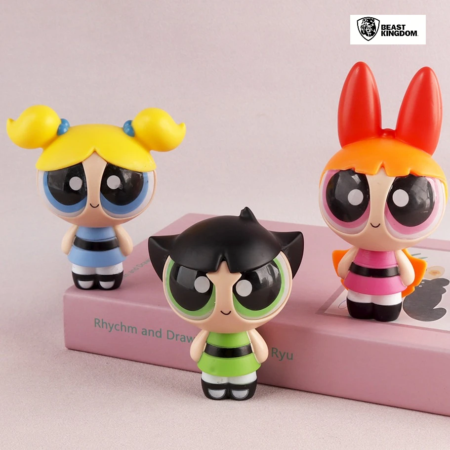 

BEAST KINGDOM Pupu Series Doll Set: Bubbles, Blossom, Buttercup Trendy Collectible Action Figures