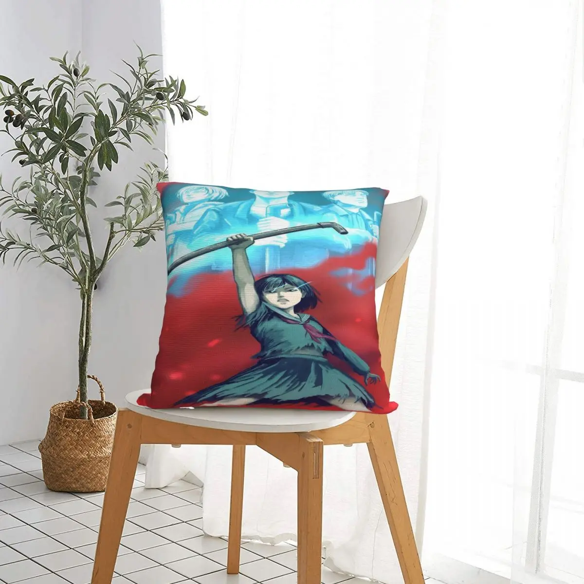 Horror Game Hinako Silent Hill F Pillowcase Polyester Cushion Cover Decor Pillow Case Cover Home Zippered 40*40cm