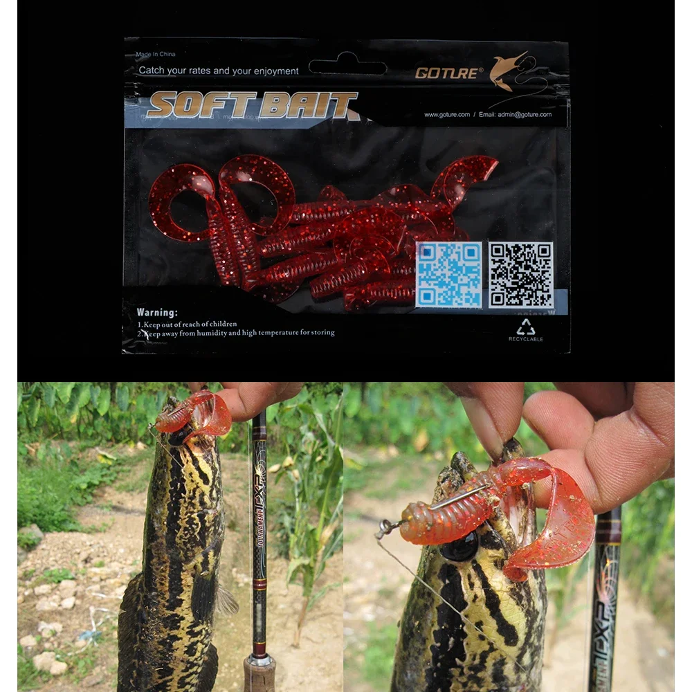 Goture Vinilo 6cm – Gusano silicona para lubina, trucha y carpa - imagen 5