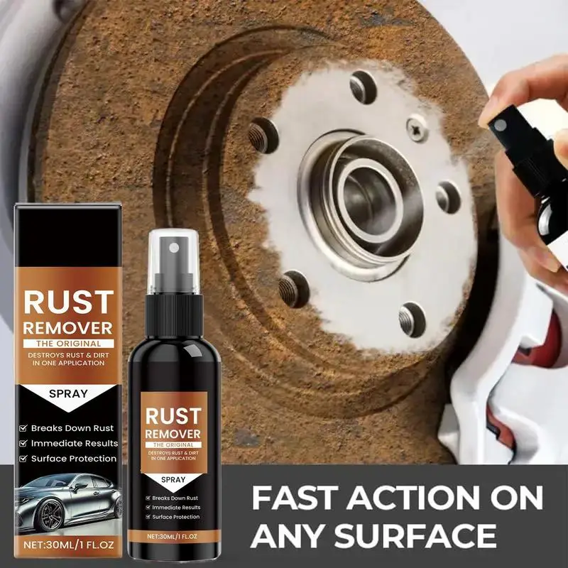 Rust Remover For Metal Automotive Rust Remover 1 Fl.oz Professional Fast Acting Spray For Cars Boats RVs Metalworking