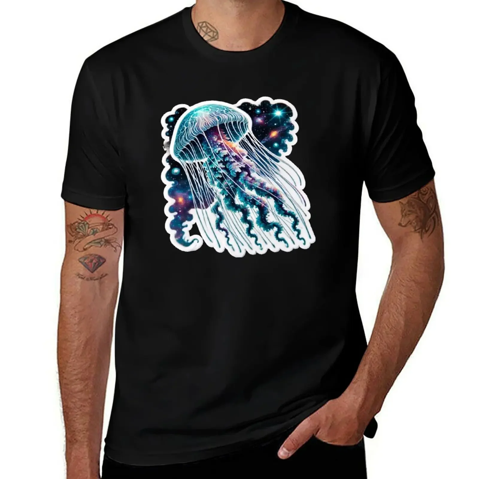 

Surreal Cosmic Jellyfish T-Shirt vintage t shirts hippie clothes funny shirt cotton plus sizes t shirts men