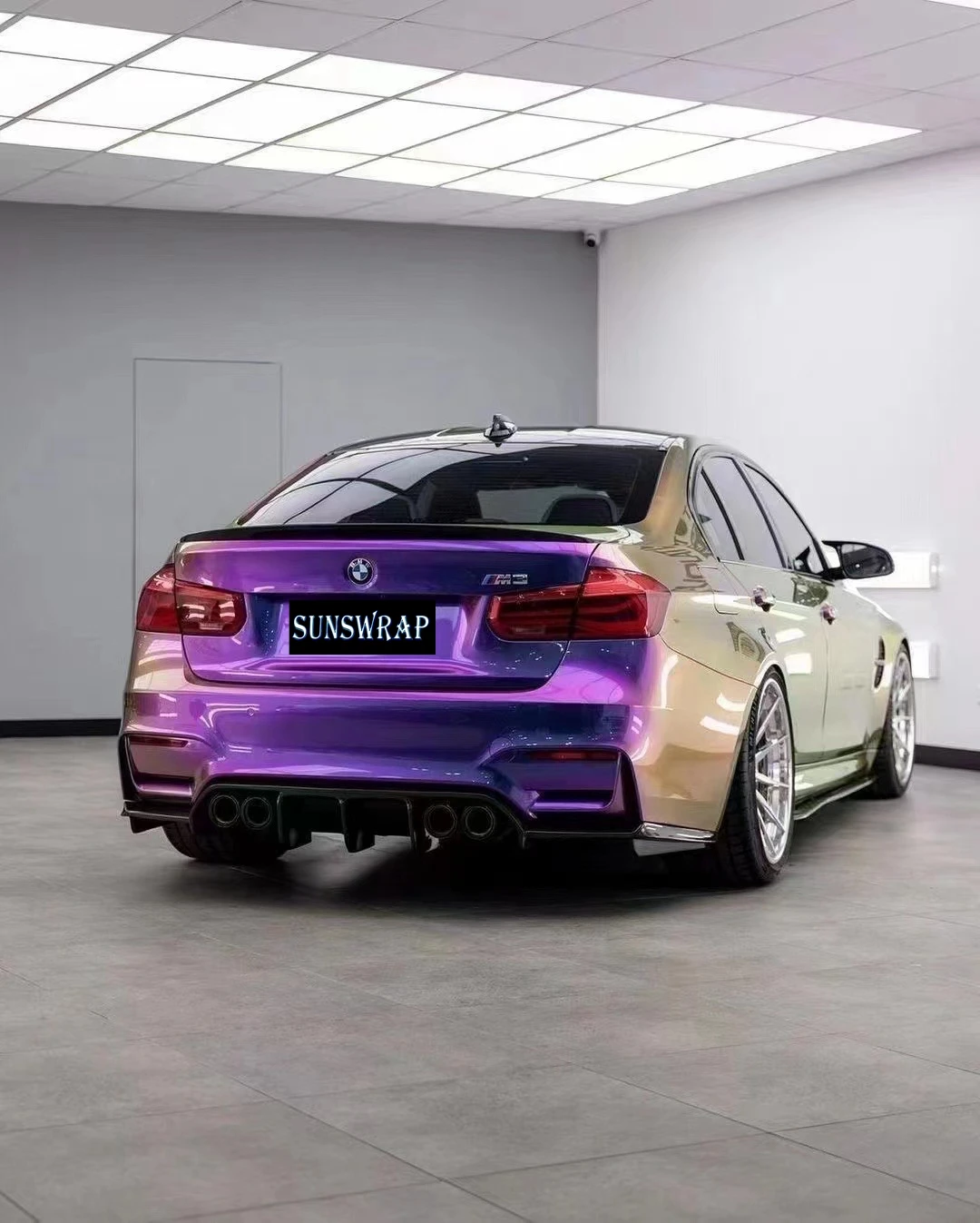 5x59ft 1.52x18m PET Glossy Chameleon Car Color Change Film DIY Car Body Wrap Stickers Car Decoration Chameleon Stickers Foile