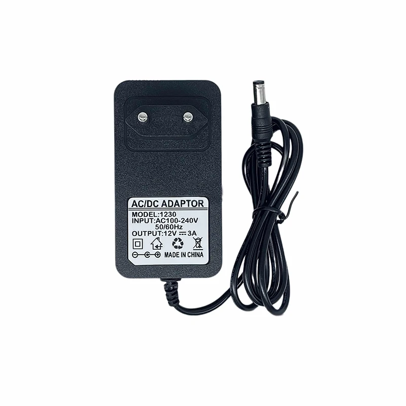 2.4V2A Black Supply Adapter Charger For UV LED Lamp Safe And Durable VDE Nail Dryer Nail Art Tools