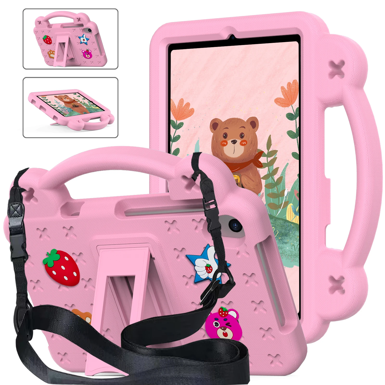 

Tablet Case For Honor v6/tab lte v7 2024 X8 Pro 11.5 2023 Pad 9 12.1" Mate Pad SE 10.4Kids Safe EVA Bear shockproof Cover SHELL