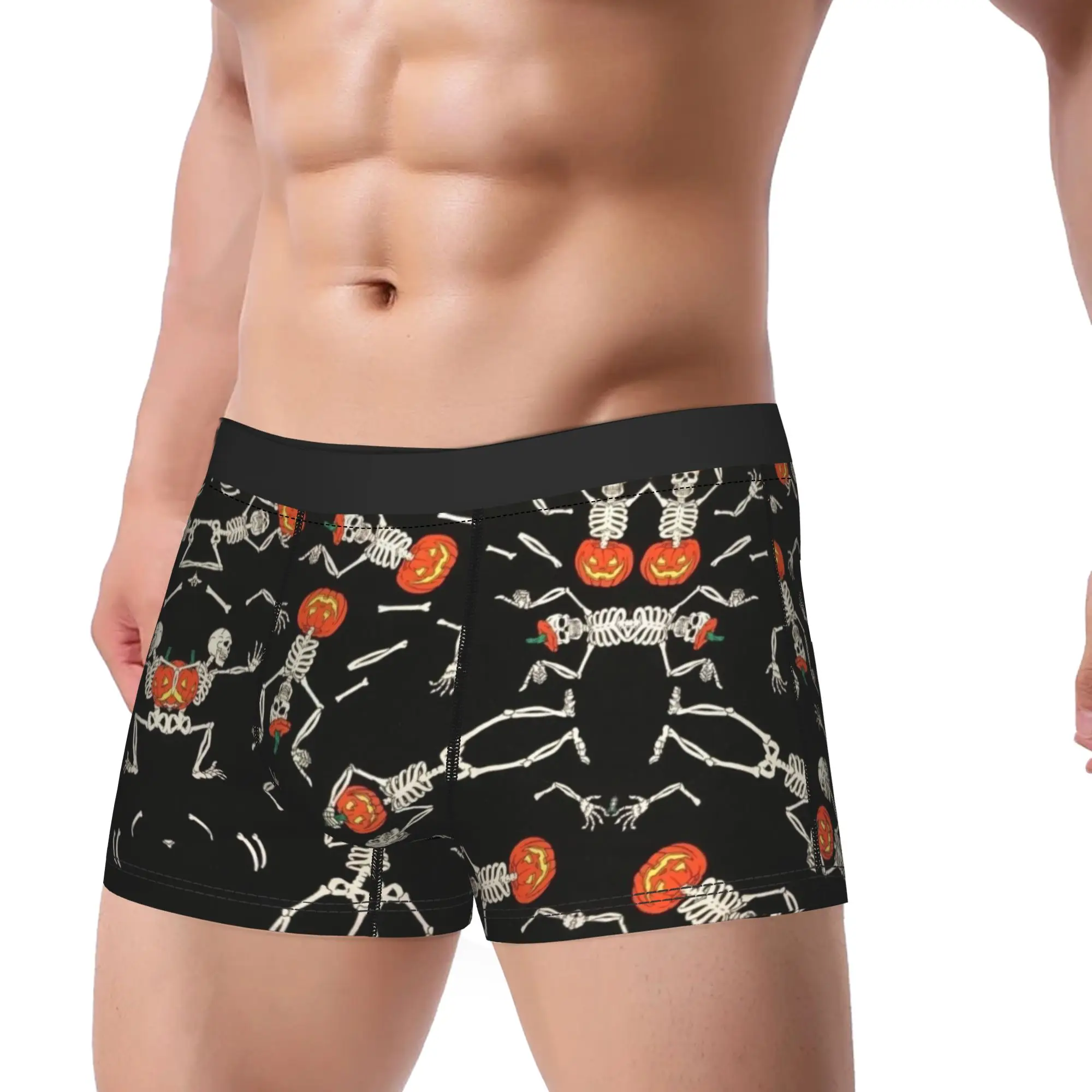 Halloween Ghost Pumpkin Spooky Trick Or Treat Witch Men Boxers Ultra Soft Underwear  Underpants