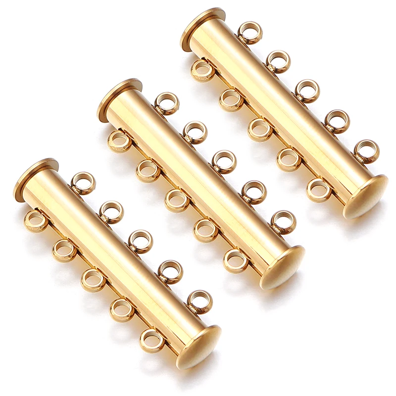 2/3/4/5 Reihen Edelstahl Magnetverschlüsse für Schmuckherstellung Dia-Verschlüsse Armband Verschluss Halskette Schmuck Verschluss Großhandel – Detail 3