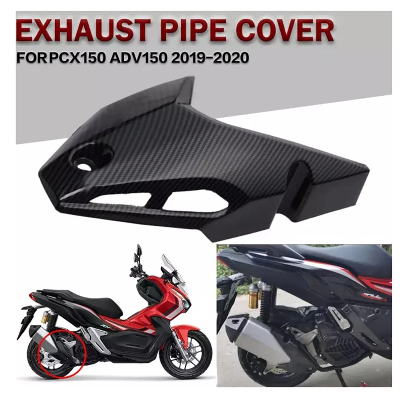 2Pcs ADV150 Exhaust Pipe Muffler Pipe Heat Shield Cover Guard Port Protective Cover for HONDA ADV150 ADV 150 2019-2020