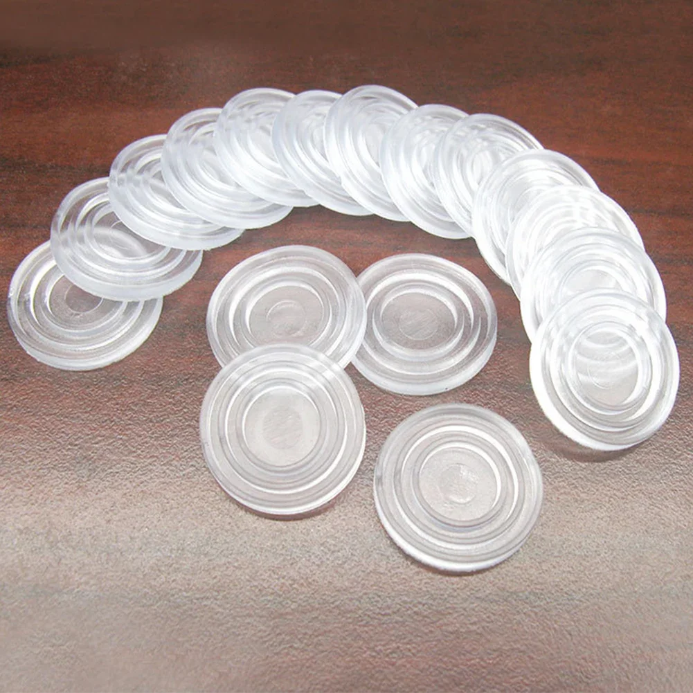 50pcs Soft Small Clear Round Glass Table Top Bumpers Hardware Anti Slip Home