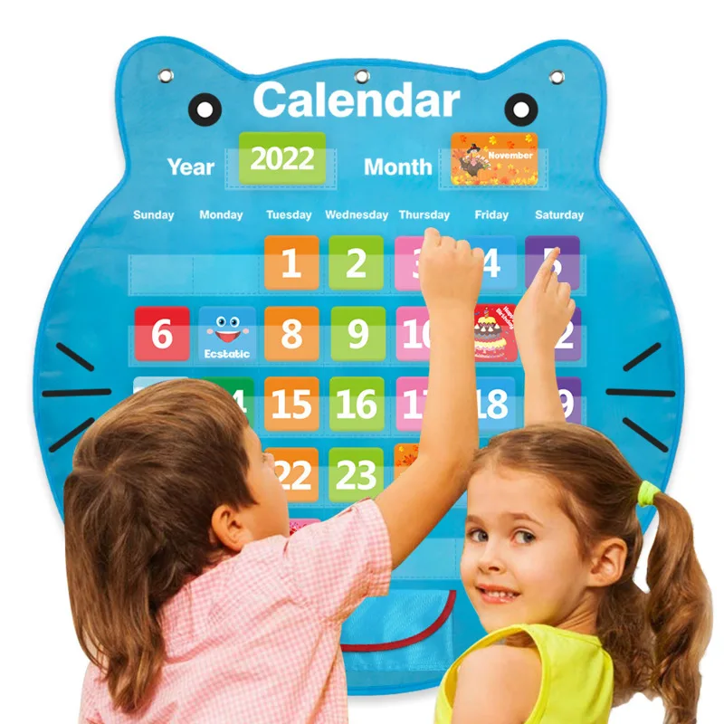 Learning Cathead Calendar About Today Pocket Cards Chart Daily Office Classroom Home Daily Education Classroom Supplies