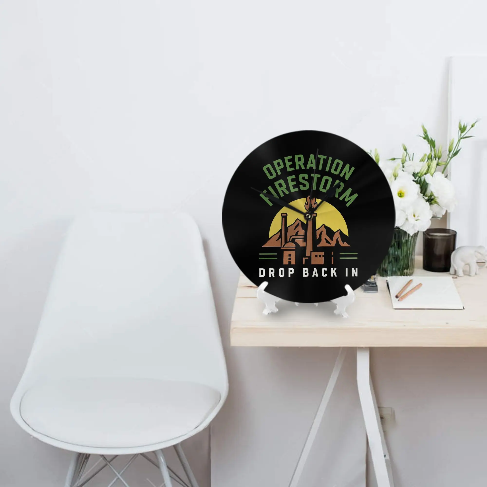 Battlefield back Wall Clock Room Decoration Silent Round Clock for Bedroom Living Kitchen Home