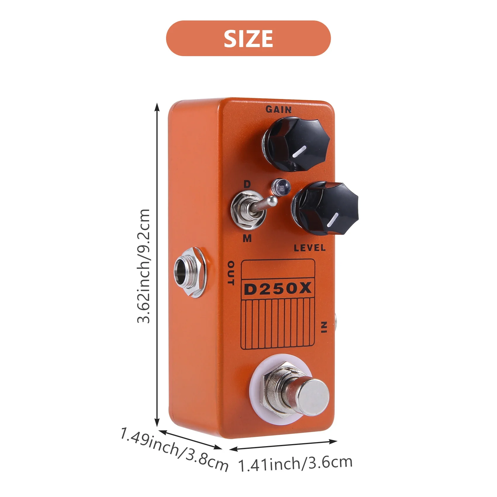 HFC Mosky D250X Mini Overdrive Preamp Guitar Effect Pedal with True Bypass Switch