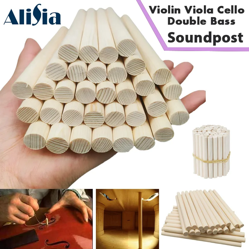 

10/50X Aged Spruce Violin Viola Cello Soundpost Double Bass Column Speaker Sound Post