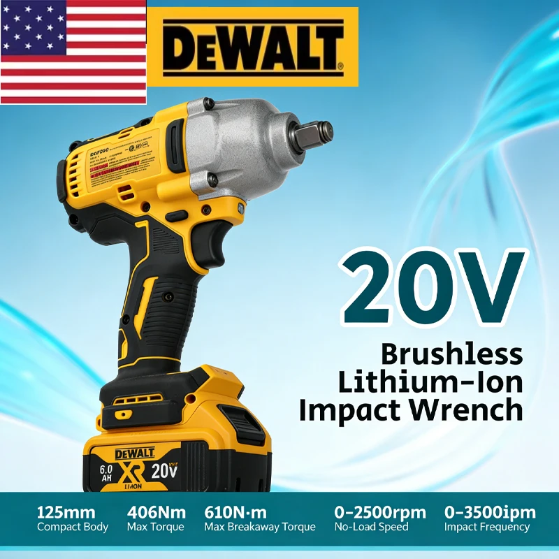 

DEWALT DCF900 20V Brushless High Torque Impact Wrench 1/2" Variable Speed Durable Cordless Tool for Auto Repair Construction