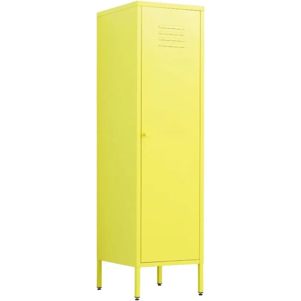 

Metal Storage Cabinet for Kids Bedroom, School Classroom,Office, Home-Kids Lockers Cabinet with 2 Shelves and Hanging Rod-Stacka