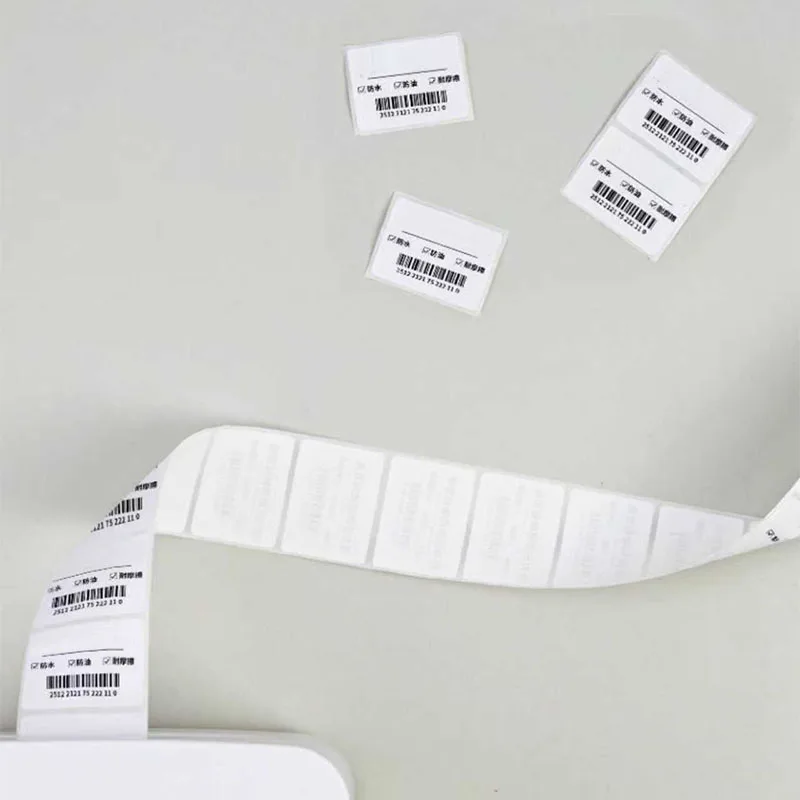الأبيض الحراري بطاقة لاصقة 30/40 مللي متر عرض ذاتية اللصق لفة تسميات ورقة القماش سعر الباركود العلامة للطابعة Phomemo M220 M110 #3