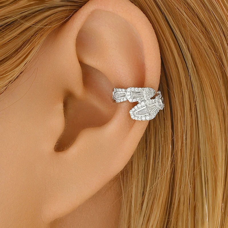 YCP new flash zircon snake ear bone clip women's niche temperament advanced sense no ear piercing fashion personalized earrings