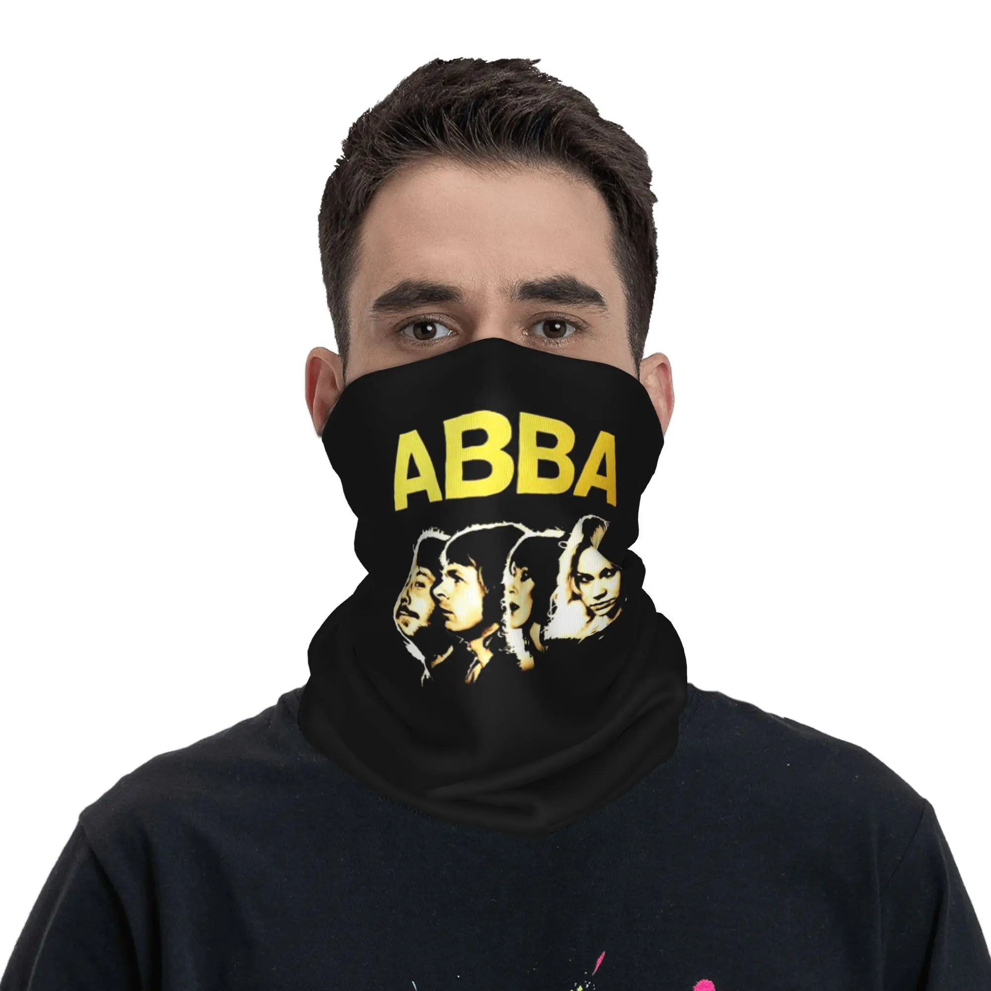 Abba 데스 메탈 밴드 반다나 넥 커버 프린트 페이스 스카프 다용도 헤드 밴드 하이킹 낚시 남성 여성 성인 올 시즌