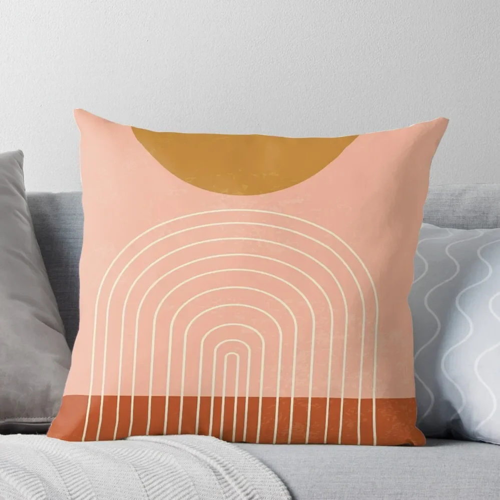 

Terracotta Mid Century Sun Arch Throw Pillow Cushions For Children Pillow Cases Decorative Sofa Pillow Cover