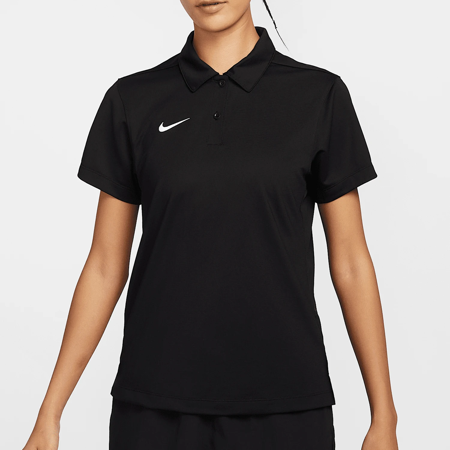 

Оригинальная женская дышащая повседневная рубашка поло Nike DRI-FIT с v-образным вырезом IB8748-010