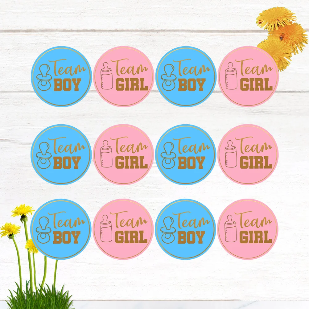 48 قطعة دش الجنس الكشف ملصقات ذاتية اللصق تسميات ختم مستديرة شنطة هدايا سجل القصاصات أو